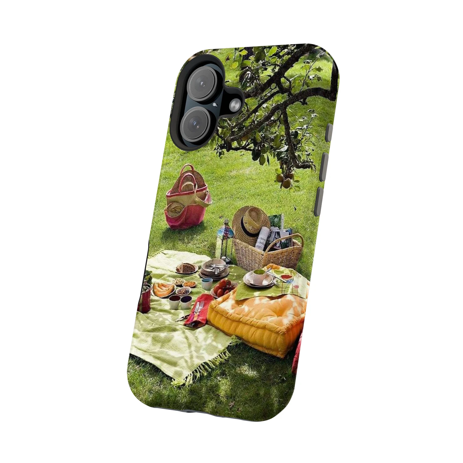 Casing Ponsel Tangguh Piknik Mingguan untuk Iphone 16E 11 12 13 14 15 16 Pro Max 15Plus 16Plus 14Plus 13Mini 12Mini XSMAX XR X 7 8 Plus