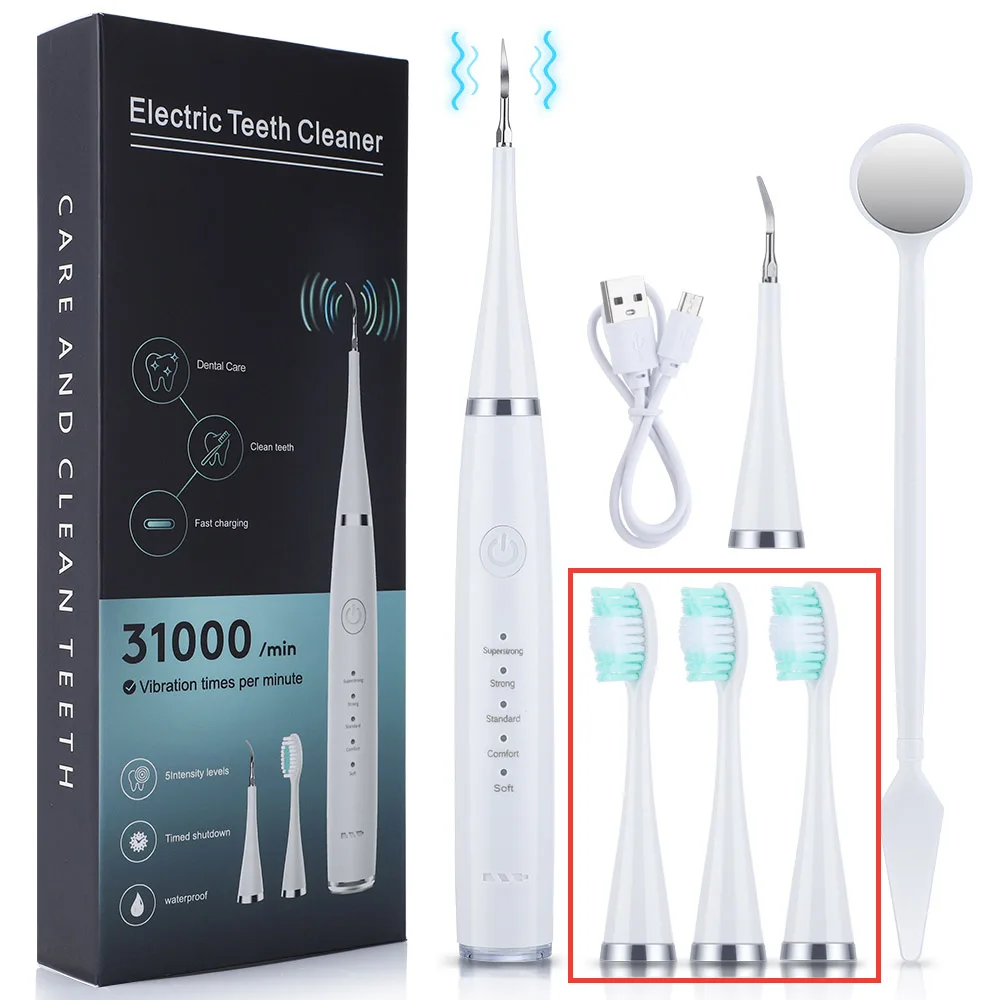 10 шт. сменные насадки для щеток для звукового электрического устройства для отбеливания зубов, очиститель зубов, Прямая поставка