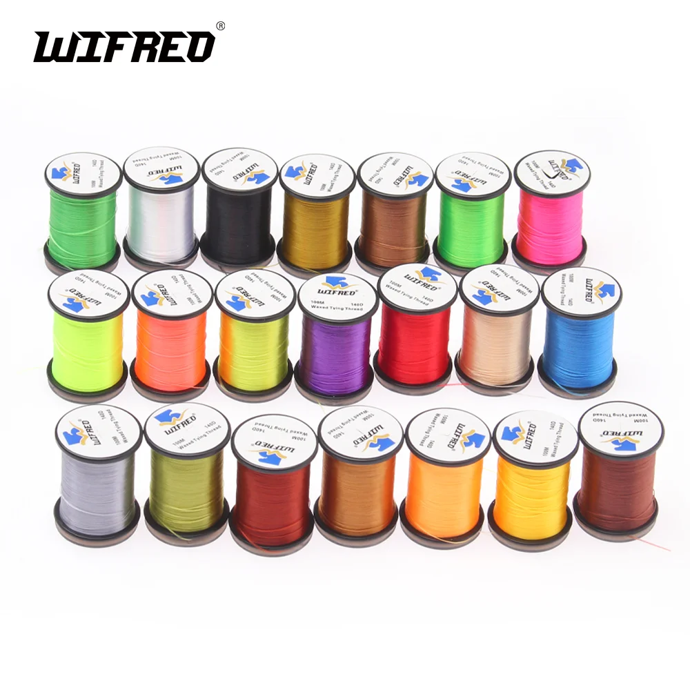 Wifreo 4pcs 140D Fly Tying Threads Waxed Twisted Floss Line Fly Tying Material For Nymphs Streamer Flies Trout Fishing Tackle