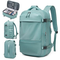 Women travel Backpack Teenage girl  Expanded 39L Business Laptop Backpack With Dry wet bag 16inch waterproof school Backpack