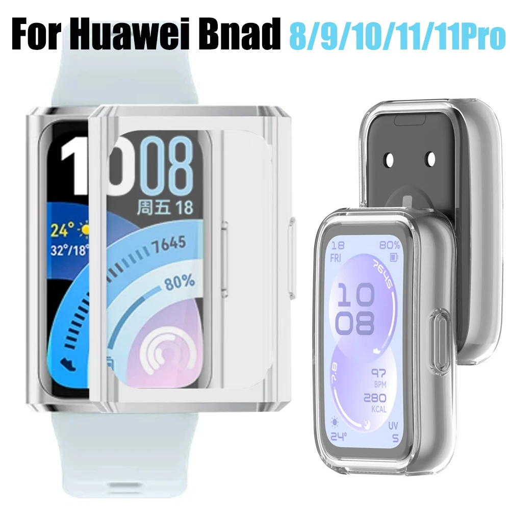 Screen Protector Case For Huawei Band 11 10 9 8 Full Coverage Bumper TPU Protective Cover For Huawei Smartband 11Pro Accessories