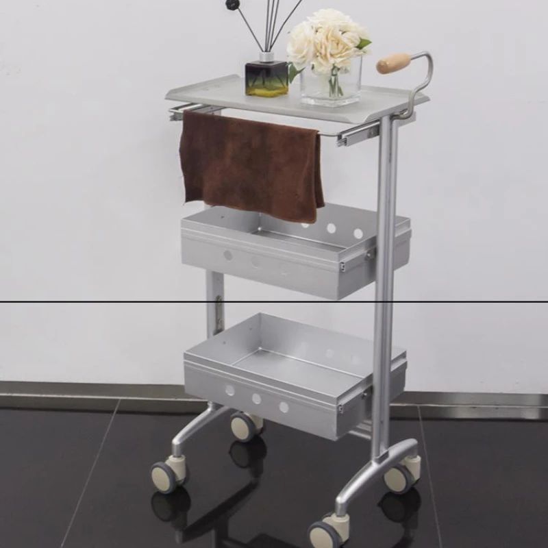 

Makeup Trolley Professional Household Roulette Storage Cart Wheels Beauty Salon Mobile Strong Load-bearing Beauty Salon Cart