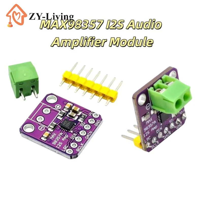 1 Set MAX98357 I2S 3W Class D Amplifier Breakout Interface DAC Decoder Module (no welding)