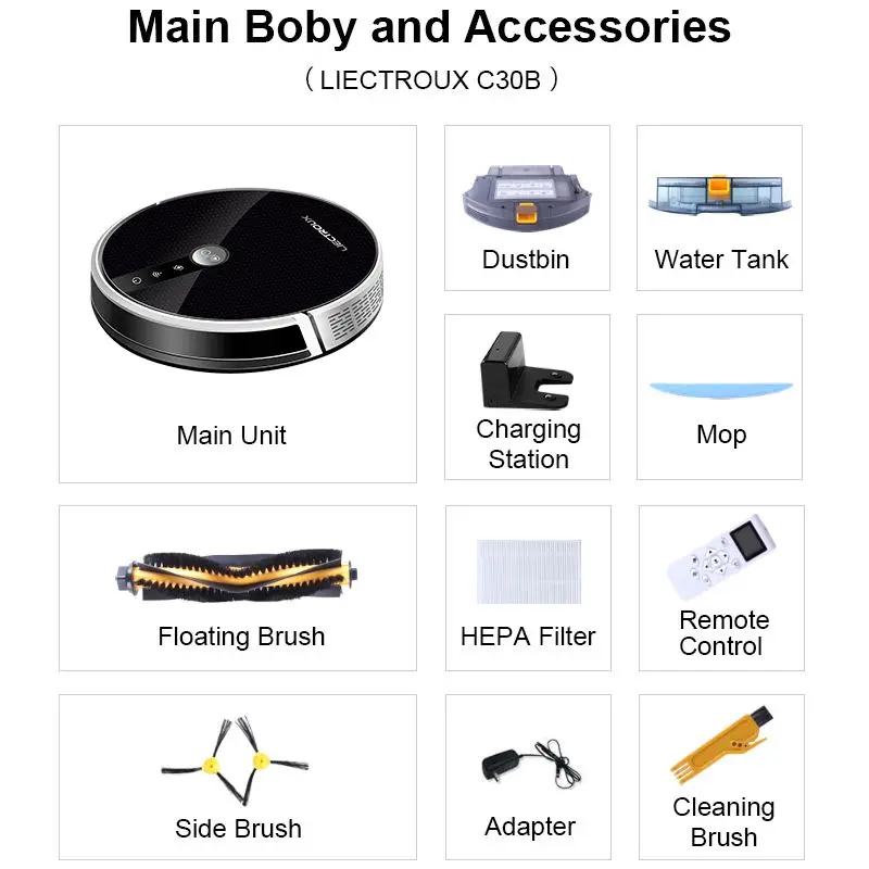 Liectroux C30B أسعار الجملة المكانس الكهربائية الروبوتية الأسبرادور الذكية
