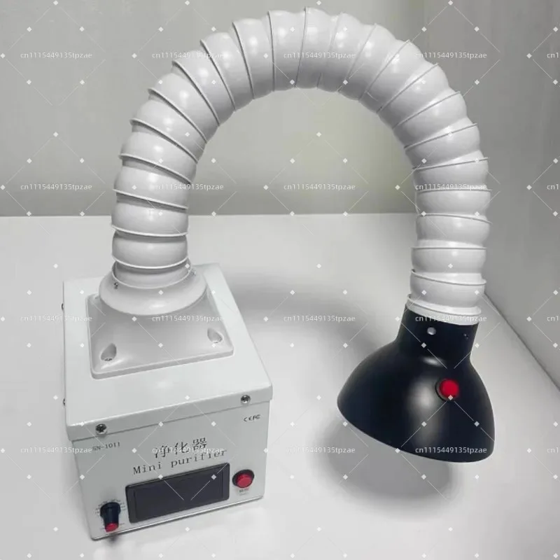 Desktop Soldering Fume Extractor With LED Light Cover Portable For Mobile Phone Electronic Maintenance B50B-FUME