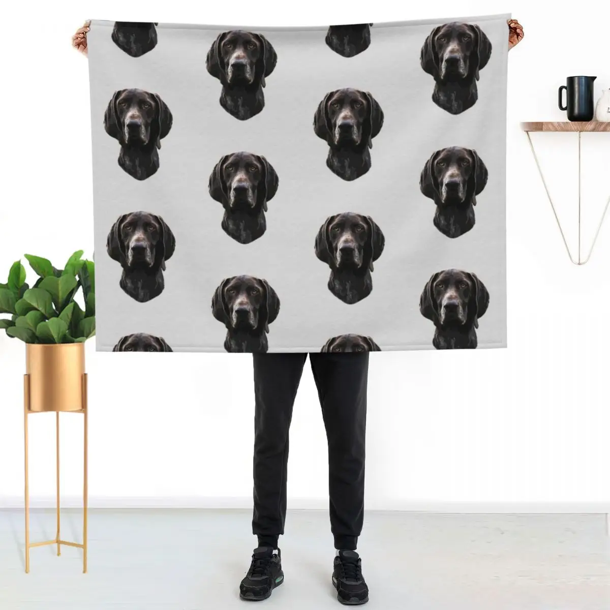 German Pointer Shorthaired GSP Throw Blanket heavy to sleep Weighted Summer Soft Plush Plaid Flannels halloween Blankets