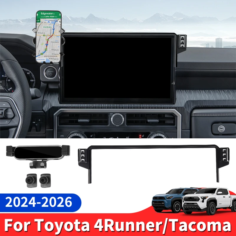 

For 2024-2026 Toyota 4Runner Tacoma Navigation Screen Mobile Phone Bracket Interior Upgraded Accessories
