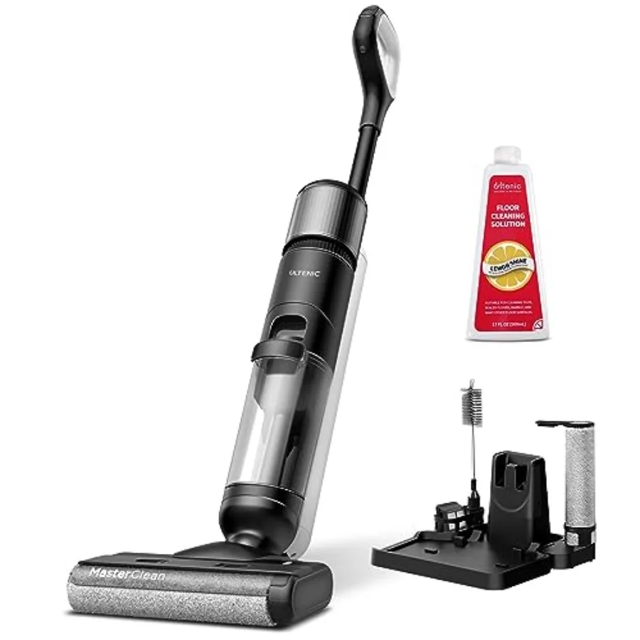 Wet Dry Vacuum Cleaner for Hard Floors, Cordless Vacuum Mop Combo with Self-Cleaning, 50min Runtime, Smart Mess Detection, Edge