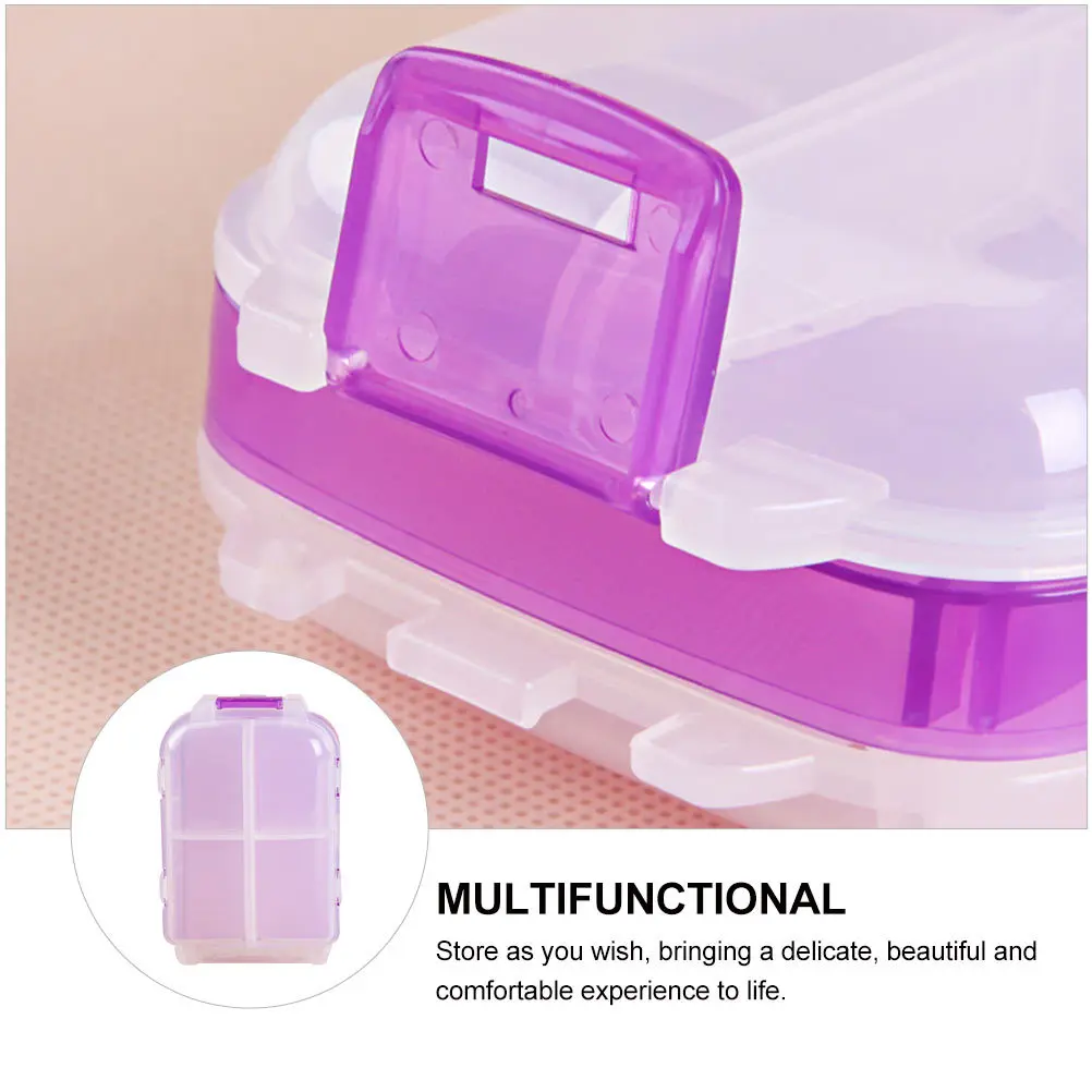

1Pcs Three-Layer Pill Box Portable Medicine Case Smooth Finish Scratch-Resistant Strong Build Large Capacity Storage Foldable