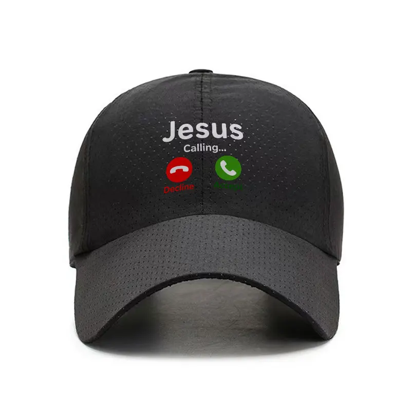 Jesus Calling Quick Dry Baseball Cap Breathable Adjustable Christian Faith Hat