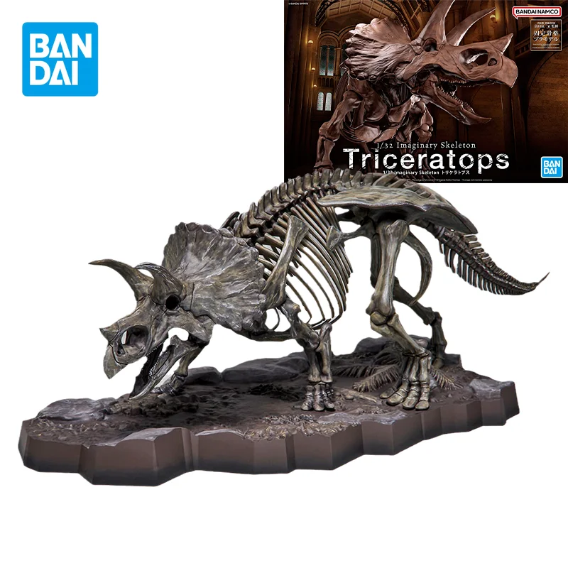 

Bandai Original Animals Action Figure 1/32 Imaginary Skeleton Triceratops Assembly Model Toys Collectible Model Gifts for Kids