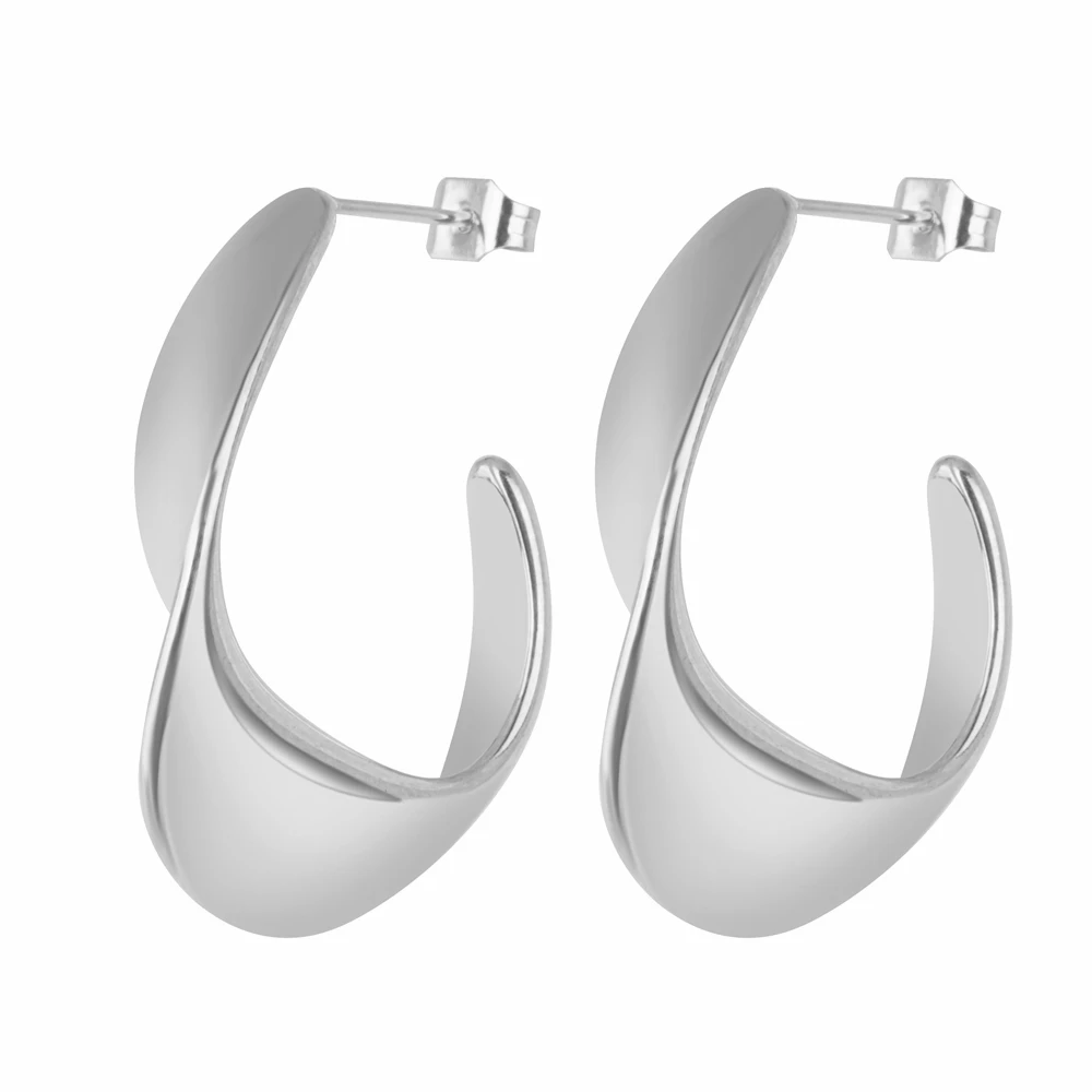 Stainless Steel Europe And America Irregular Minimalist Fashion Stud Earrings Jewelry Gift For Women