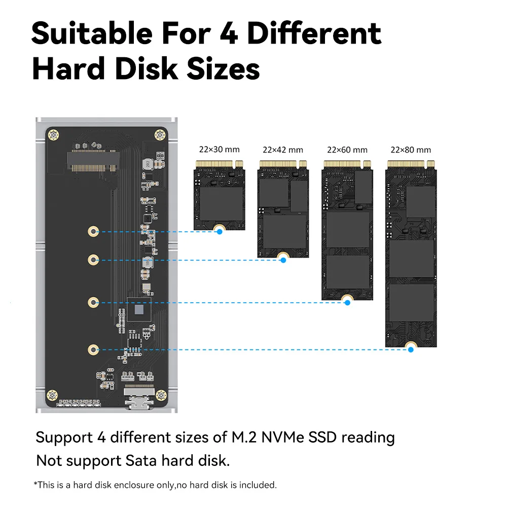 40Gbps M.2 NVMe USB 4.0 SSD Enclosure Thunderbolt USB-C SSD Case Compatible with USB 3.2/3.1/3.0 For Macbook iPad iPhone Case