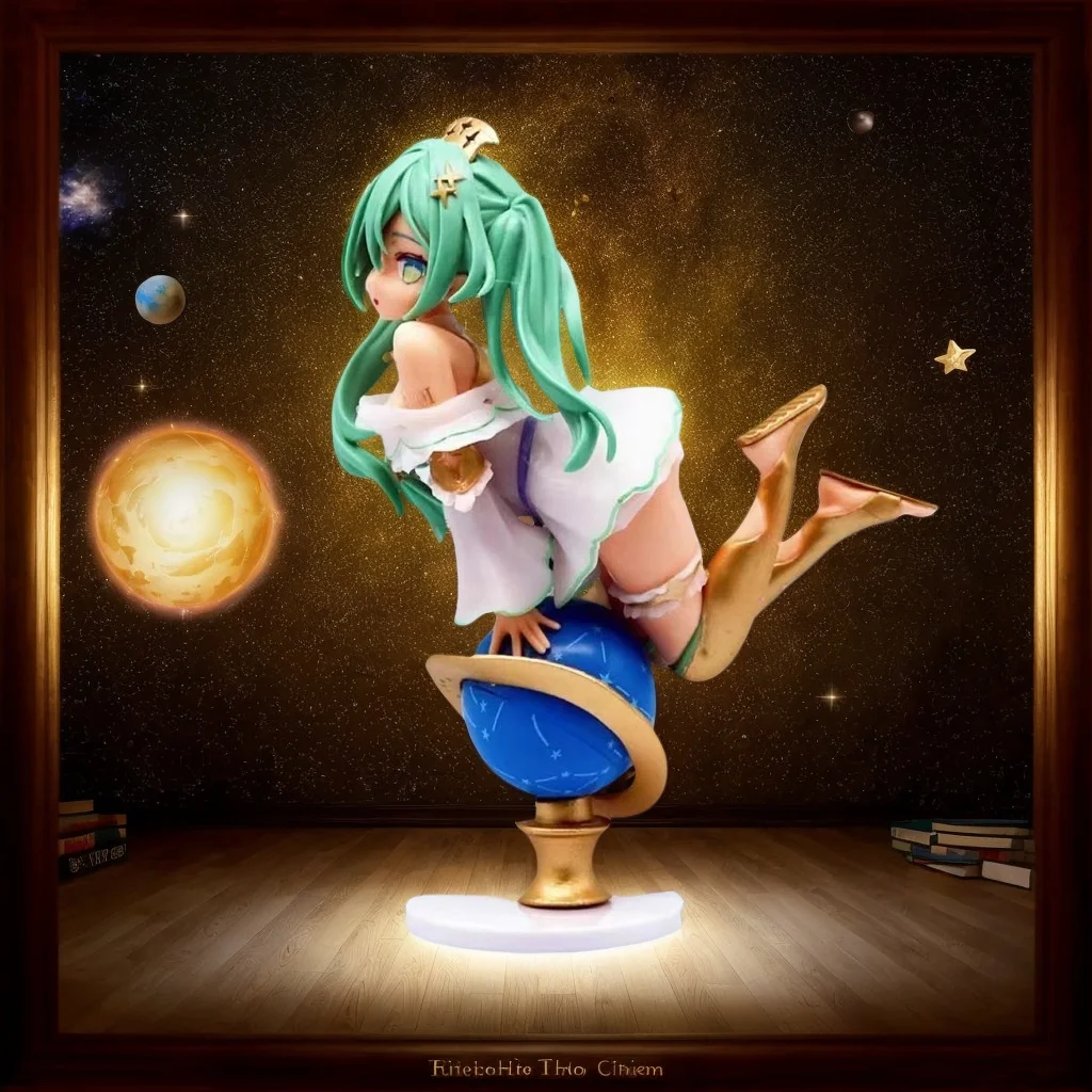17cm-キラキラ輝く星-初音ミク-アニメ-フィギュア-可愛い-地球儀-女の子-アクションフィギュア-大人向け-コレクション-モデル-人形-おもちゃ-子供向けギフト