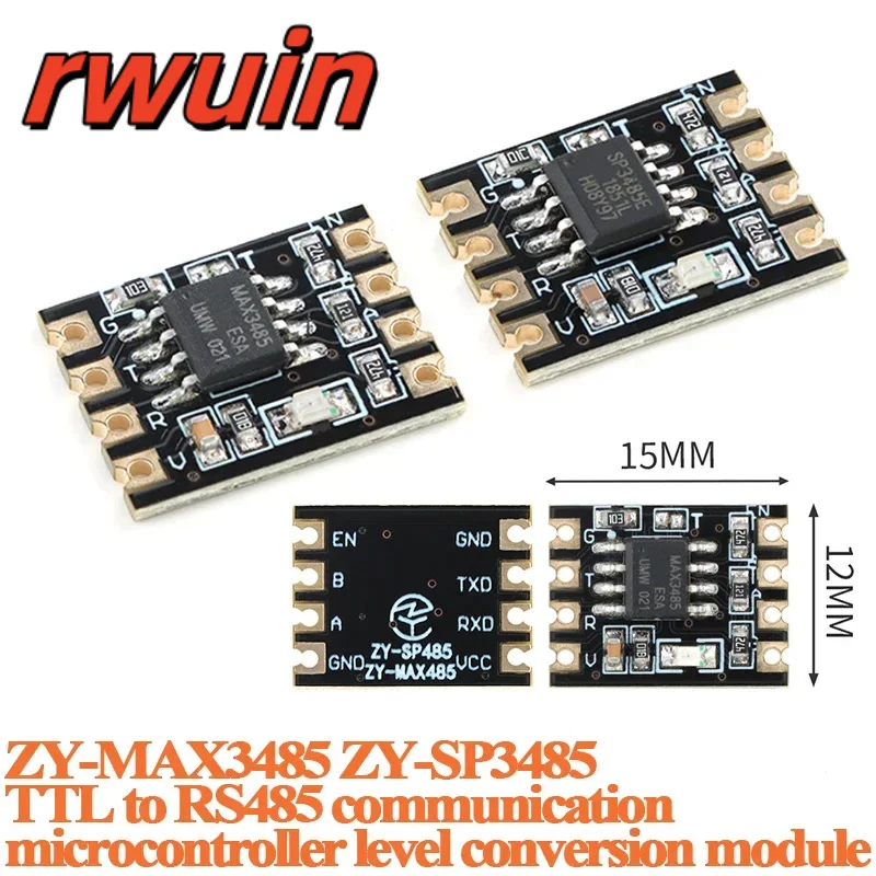 20pcs/1pc MAX3485 SP3485 TTL to RS485 Converter Module ZY-MAX3485 ZY-SP3485 Communication Microcontroller Level Conversion Board