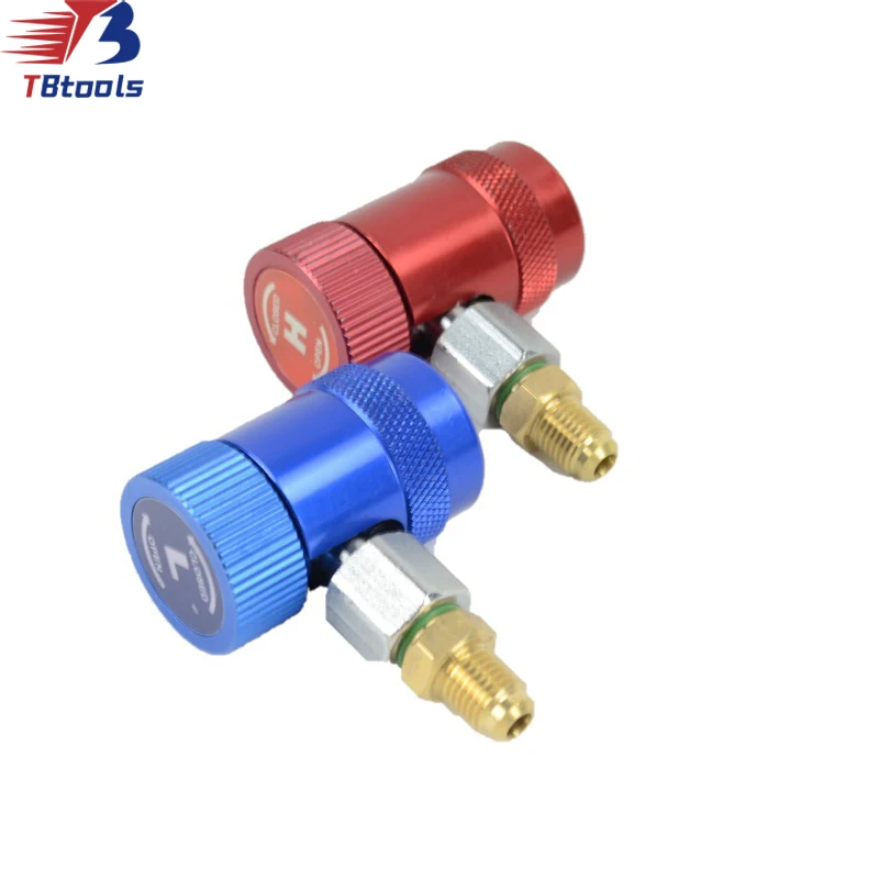 

TBTOOLS Car A/C Adapter R1234YF Refrigerant Quick Couplers Adapters High/Low Coupler Filler Transition Joint Adjustable TB085