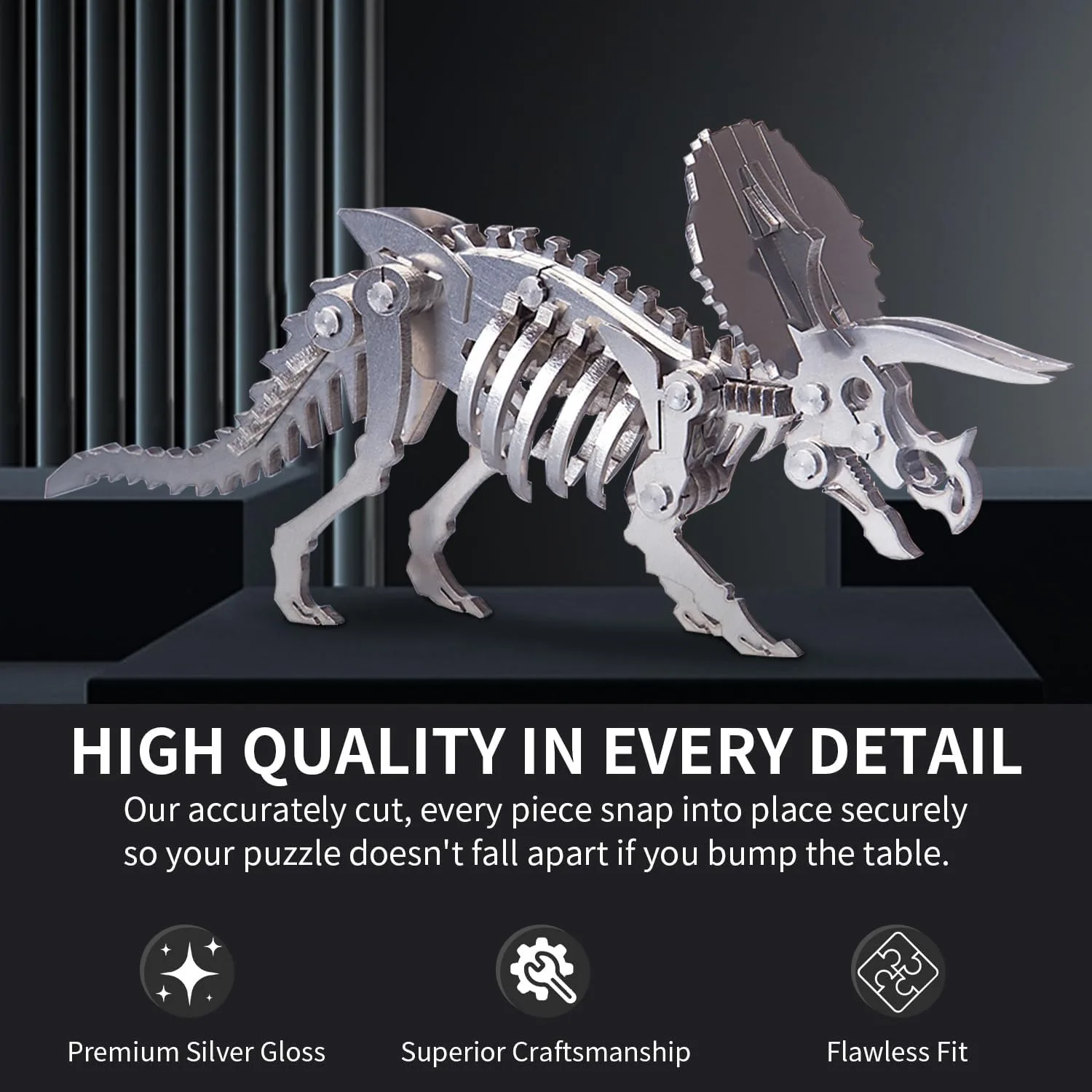 Dinosaure en métal 3D pour adultes, Steel Warcraft Series Challenge, Animal Art Craft, Mini puzzle décoré, DIY