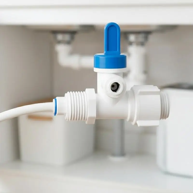 Upgraded 12 Inch Thread To 14 38 Tube Water Adapter Ball Valve Connector For RO Faucet Water Filtration System