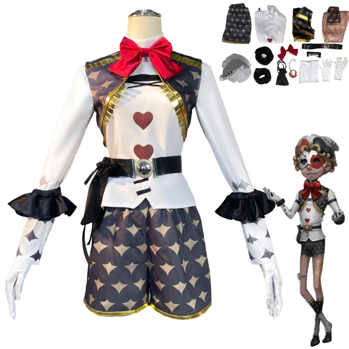 

Anime Game Identity ⅤMike Morton Acrobat Cosplay Costume Knight Uniform Long Sleeves Shirt Adult Man Woman Halloween Suit