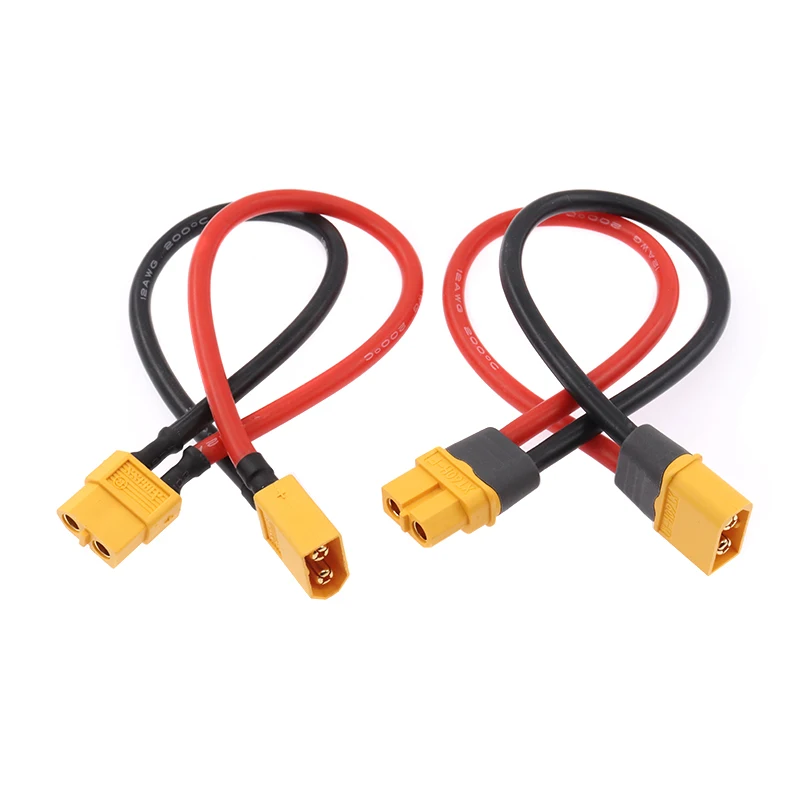 RC Battery Charger 18 AWG 16AWG 12AWG 10AWG XT60 XT90 EC5 Plug Male Female Extension Cable Wire Connector 10CM/20CM/30CM