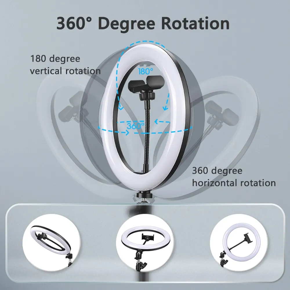 Imagem -03 - Self-timer Led Ring Light Fotografia Fill Light Kit para Gravação de Vídeo Live Broadcast Equipment 10 12