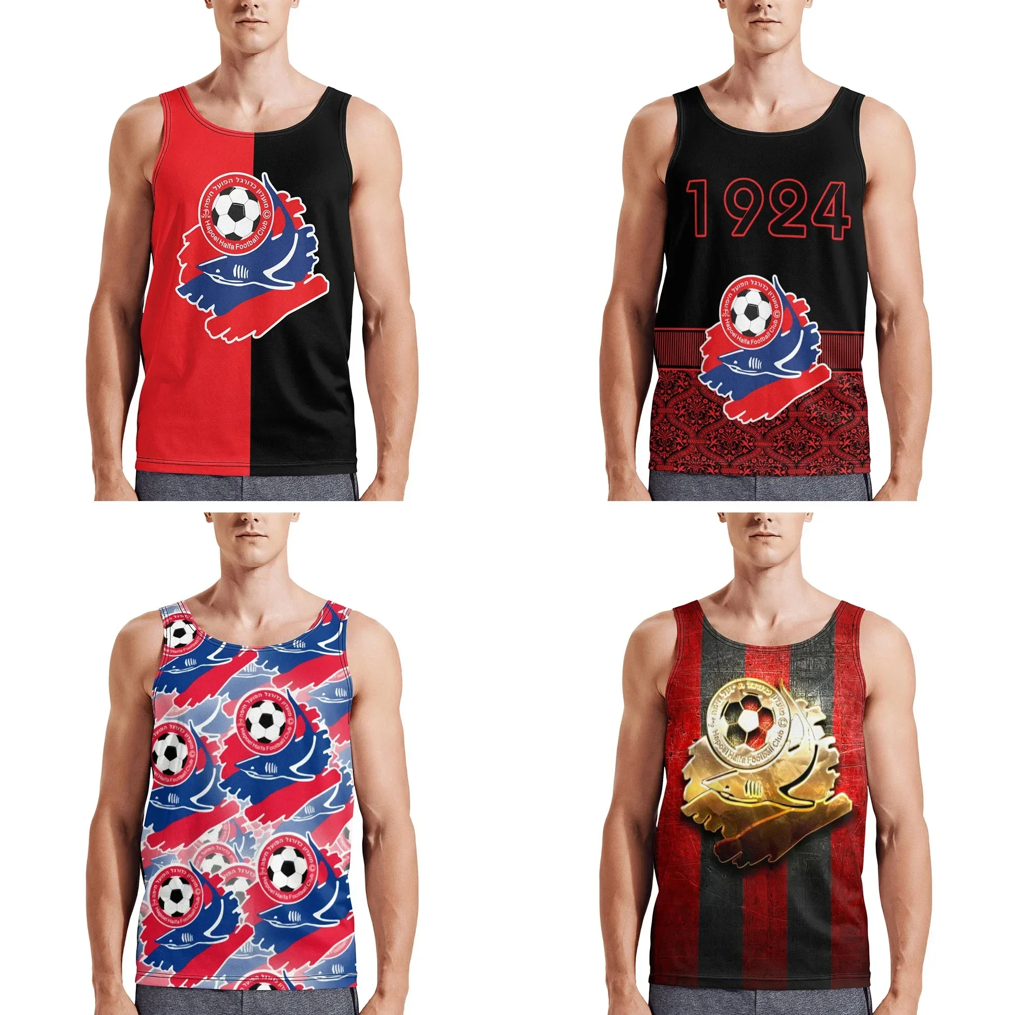 

Hapoel Haifa Athletic Men's Hd Print Cotton Tank Top Muscle Tee Sleeveless T-Shirt Tagless Tank Undershirt