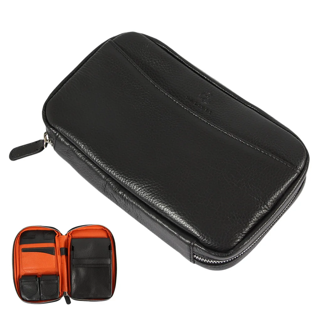 

Leather Cigar Case for Travel, Portable Humidor Bag, Suitable for 5 Cigars, Fit for 5 Cigars