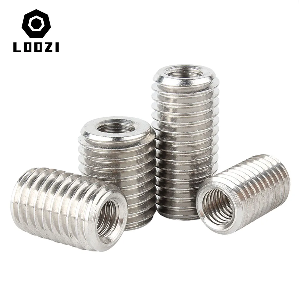 M2 M2.5 M3 M4 M5 M6 M8 M10 M12 M14 M16 304 Stainless Steel Inside Outside Thread Adapter Screw Nuts Insert Sleeve Converter Nut