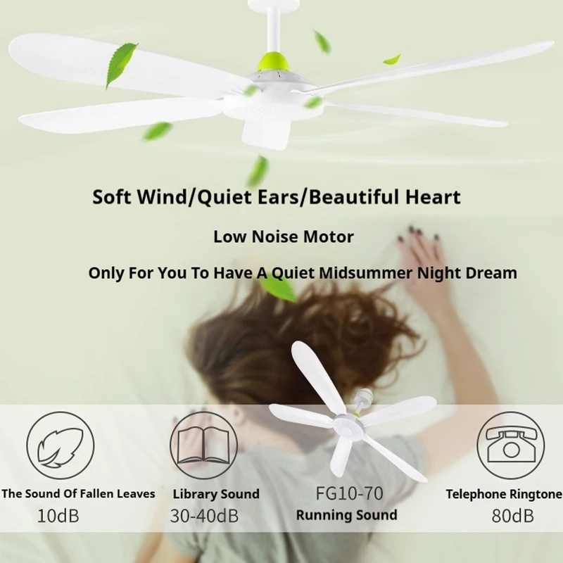 Ventilatore a baldacchino da soffitto silenzioso a 5 foglie 220V AU/EU/UK con interruttore da 1,8 m Ventilatore sospeso per letto da campeggio Dormitorio Tenda ventilatore da soffitto