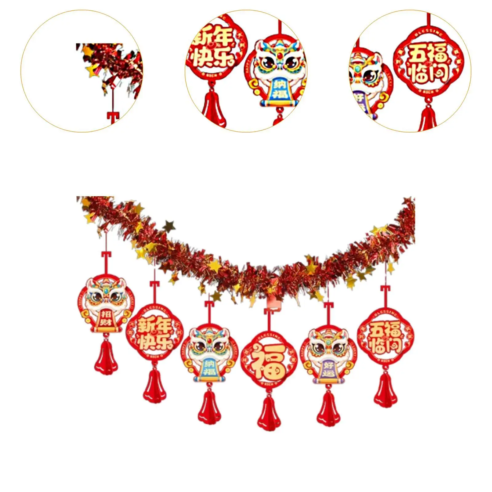 Chinees Nieuwjaar Banner Decoratief Chinees Karakter Vakantiebenodigdheden Maannieuwjaar Decoratie voor Raam Balkon Binnen