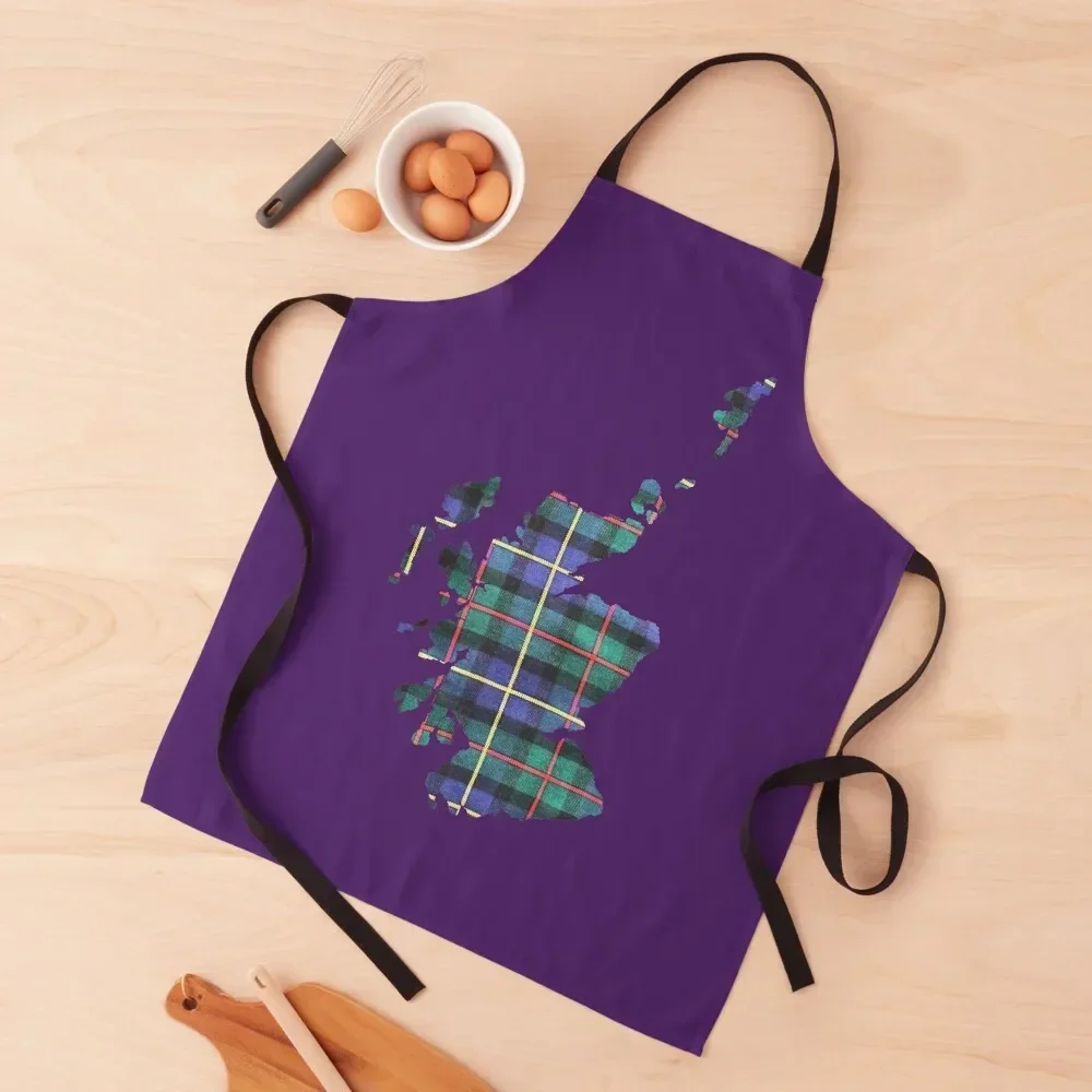 

Map of Scotland in MacLeod of Harris Ancient Apron Kitchen Chef Customizable Woman Apron