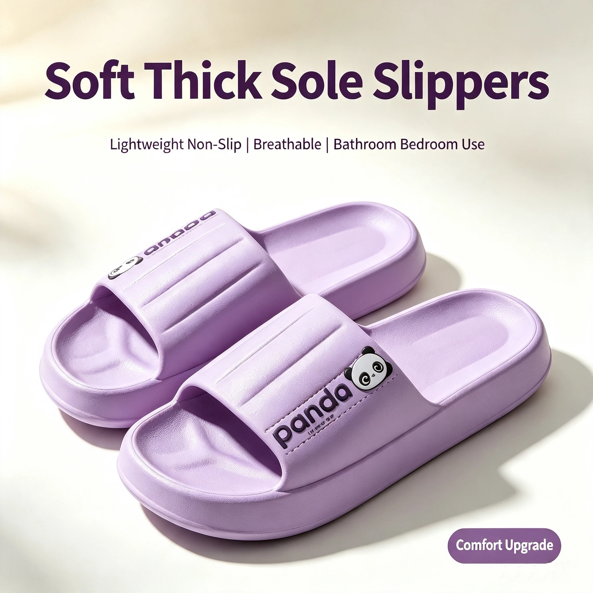 Women's EVA Non-Slip Shower Slippers Simple Style Indoor Home Casual Shoes Outdoor Breathable Platform Sandals