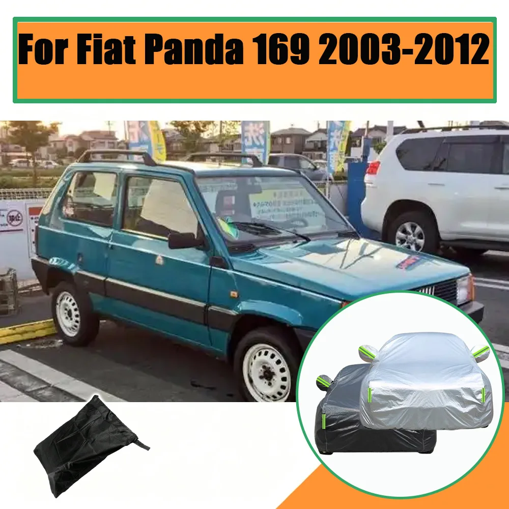 

Outdoor Protection Full Car Cover Snow Cover Sunshade Waterproof Dustproof Exterior For Fiat Panda 169 2003-2012 2004 2005 2010