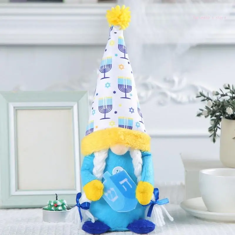 Decoración gnomos Hanukkah, muñeco enano felpa, adornos Tomtes suecos Janucá
