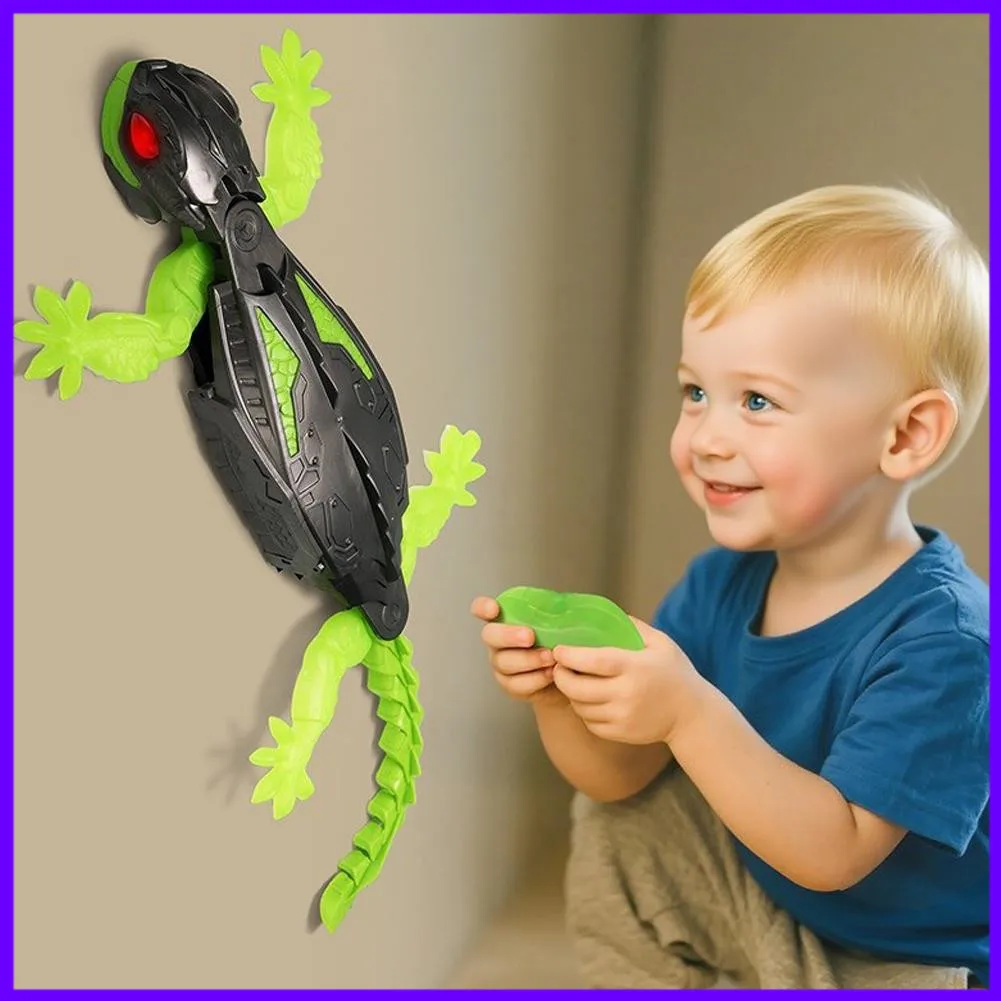 Brinquedo de escalada de parede de controle remoto elétrico lagarto gecko animal brinquedos biônicos para crianças meninos meninas novidade presente brinquedo de jogo de parede