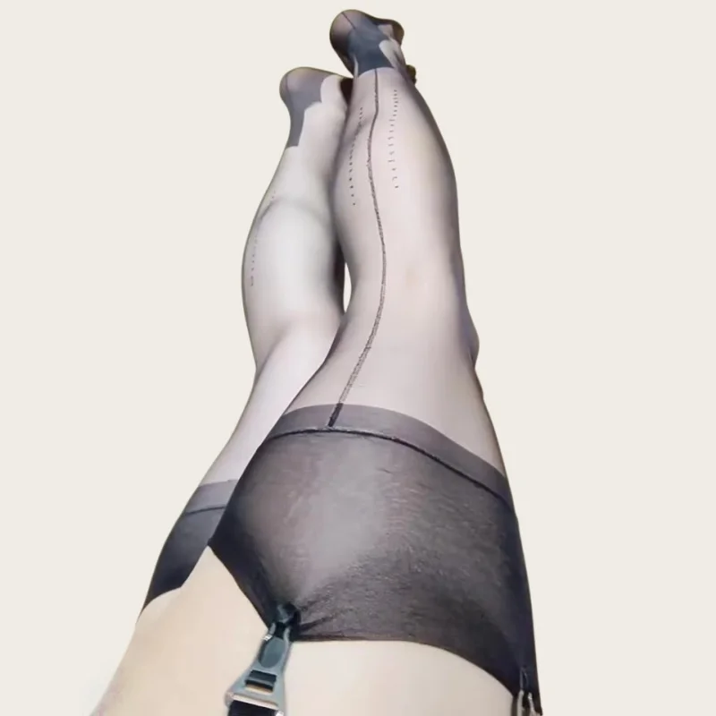 2 Größen 100% Nylon Superlange Strümpfe Damen Fußförmige Oberschenkelhohe Strümpfe mit Rückennaht Nachtclub Sexy Strumpfhalter Strumpfwaren – Detail 4