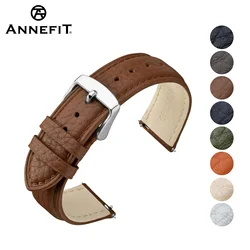 ANNEFIT Watch Band, Quick Release Leather Straps Wristband Replacement Bracelet16mm 18mm 19mm 20mm 22mm for Men and Women