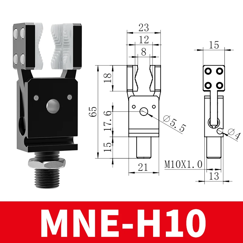 MINIE With Sensor Flat Patch and  arc-shaped and Wide open grab  Air Cylinder Robotic Pneumatic Mini Robot Gripper