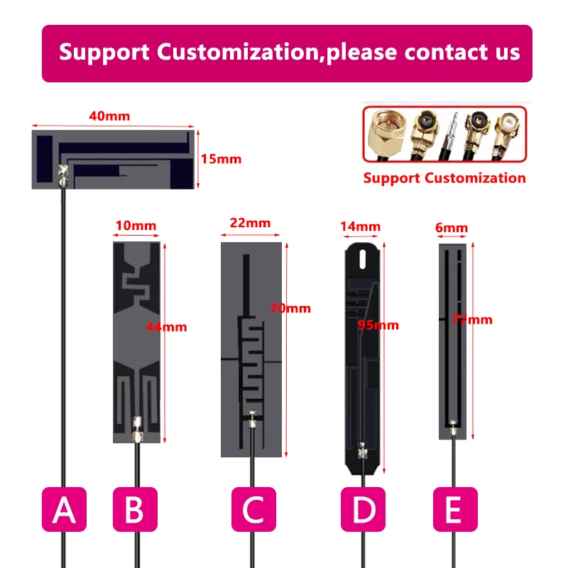 Antenne Wifi 3G 101Omni, 698 ~ 2700Mhz 7dbi, flexible FPC PCB Patch aérien Ipex1 U.fl IPEX4 Mhf4 SMA, 10 pièces, vente en gros