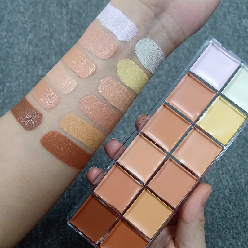 

12 Colors Concealer Waterproof Long Stay Lightweight Concealer Palette Makeup professional foundation paleta Concealer