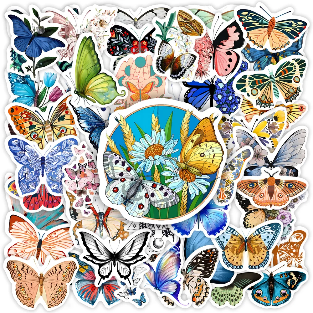 

Watercolor Colorful Butterfly Stickers DIY Toy Gift Decorative Decal for Phone Luggage Laptop Bottles Scrapbook Waterproof