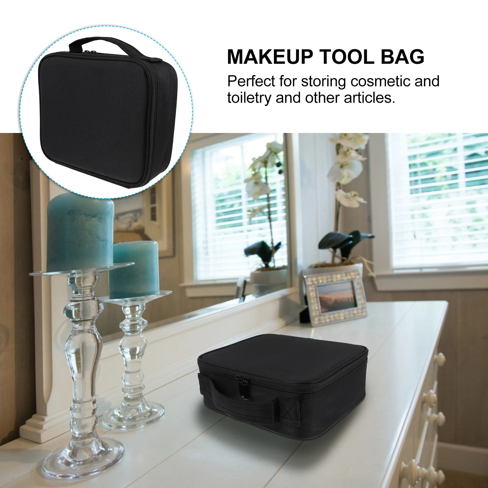 1 шт., ручная портативная дорожная косметичка, большая вместительная сумка для хранения кистей, органайзер для инструментов