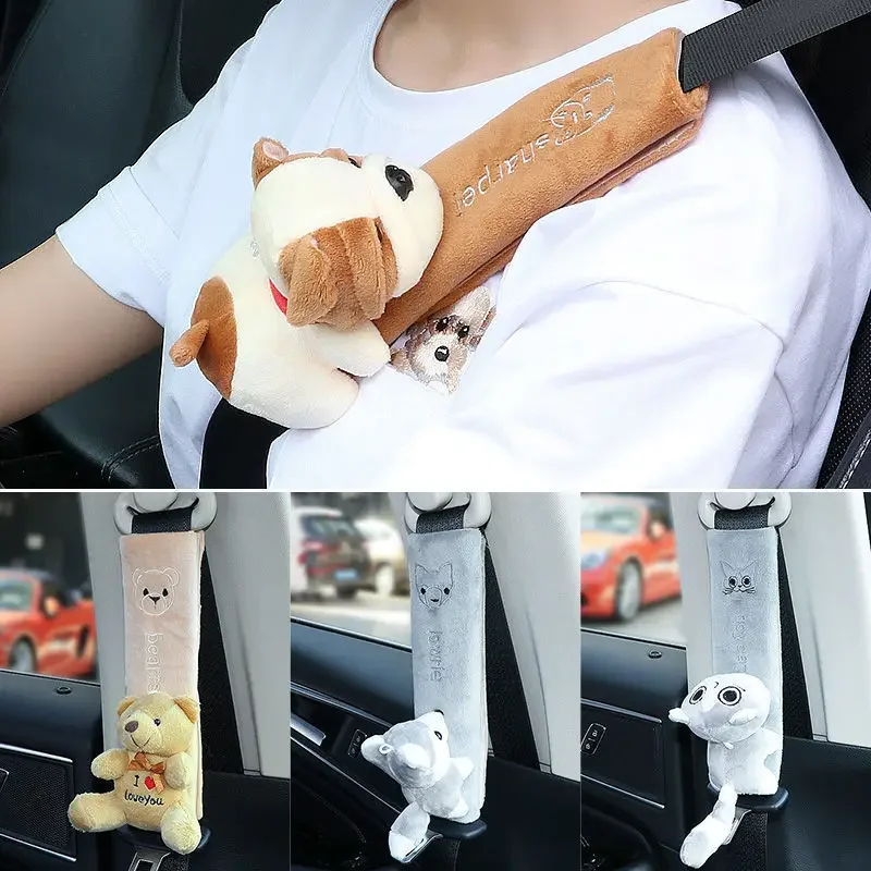 1pcs Car Safety Belt Cover Pads Universal Auto Cartoon Cute Shoulder Cushion Protector Vehicle Seat Strap for Women and Children