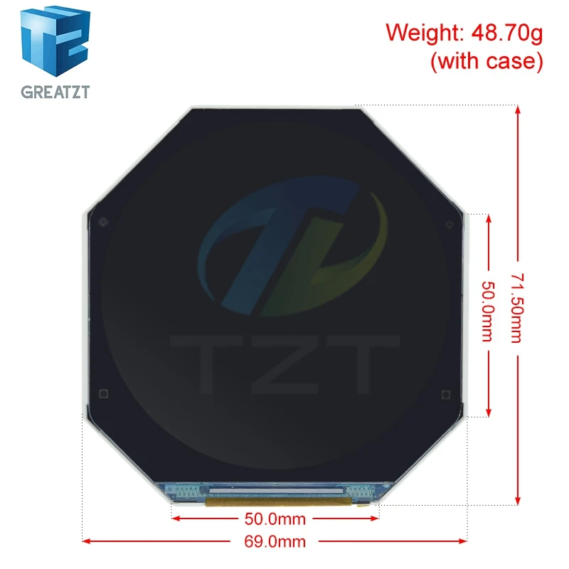 1/3PCS GREATZT 3.49 Inch TFT LCD Display Module ST7701 Screen With 480x480 Resolution Display Color Screen LCD Module