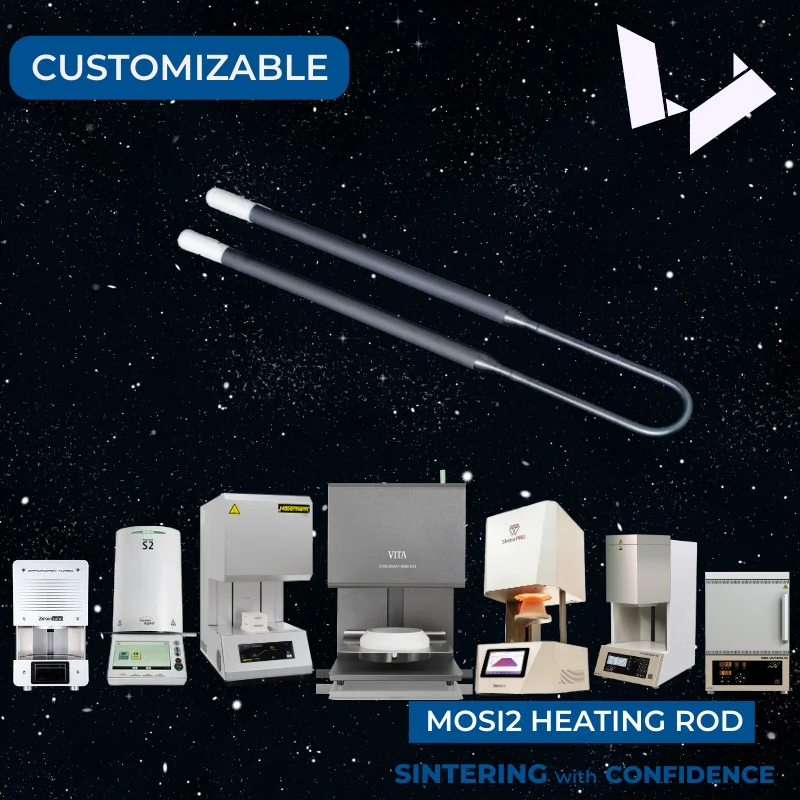 Customizable Mosi2 Heating Elements for Dental Oven Zirconia Sintering Furnace Ivoclar S1 S2 Zirkonzahn 600 700 Vita 6000 Sintra