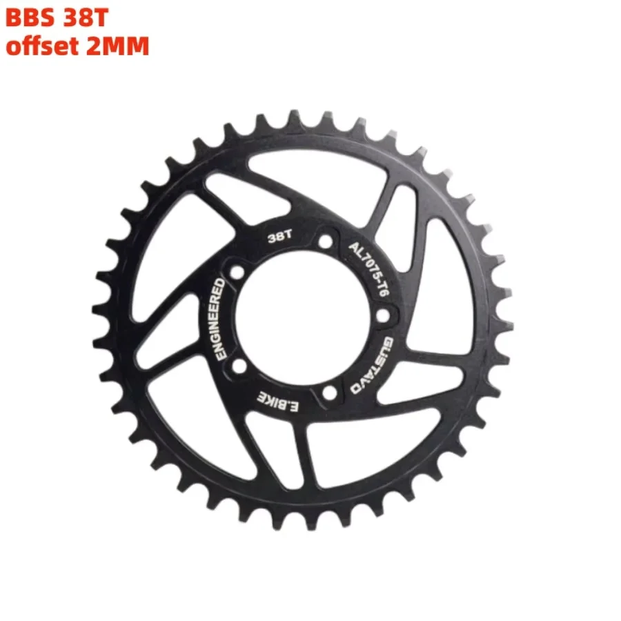 GUSTAVO Elektrofahrrad Kettenblatt für BAFANG BBS01 BBS02 Mittelmotor Kettenrad 36/38/40/42/44/46/48/52 Zähne