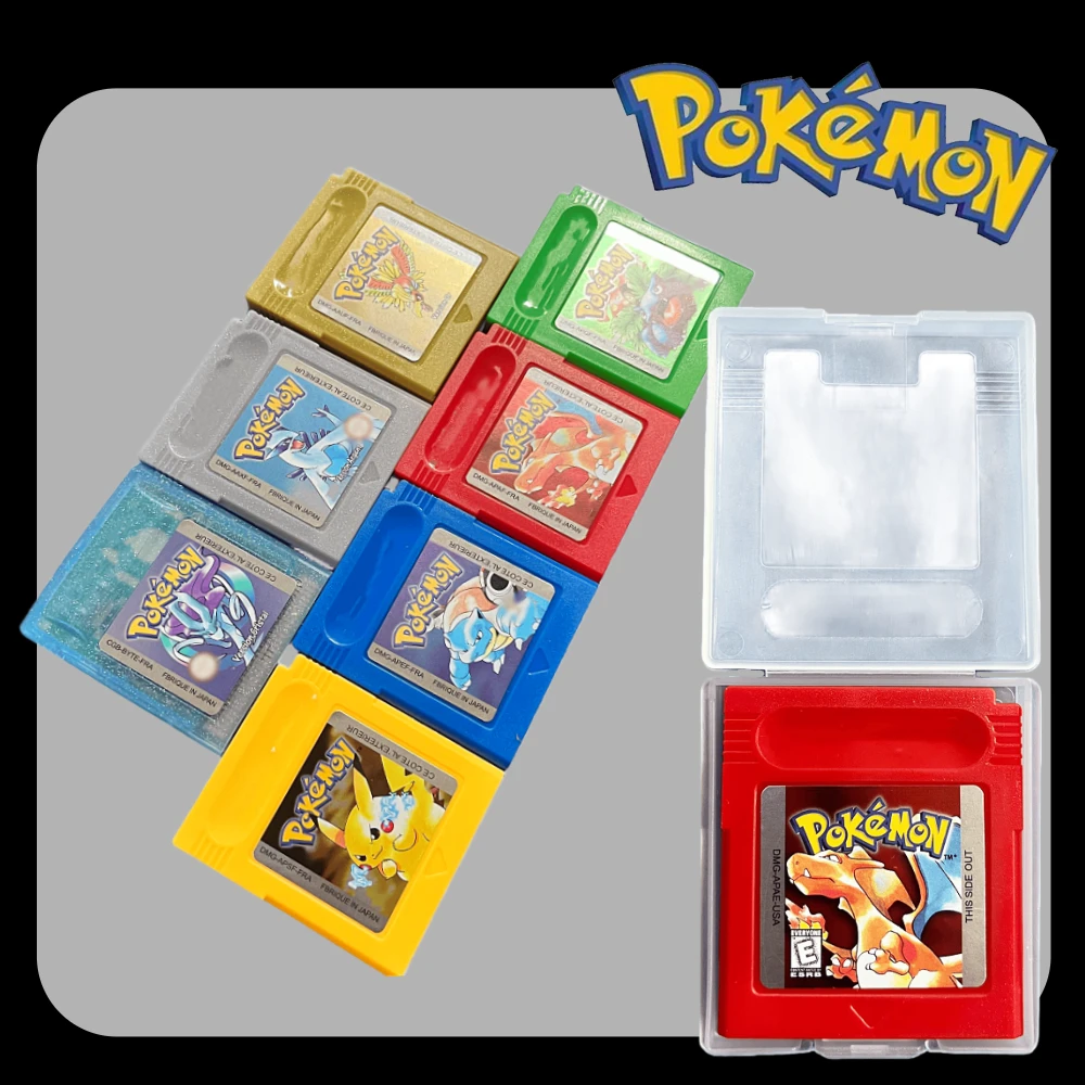 Hoge Quality16-bit GBC Video Game Cartridge Console Card Pokemon Blauw/Kristal/Groen/Goud/Rood/Zilver/Geel USA/FRA Versie