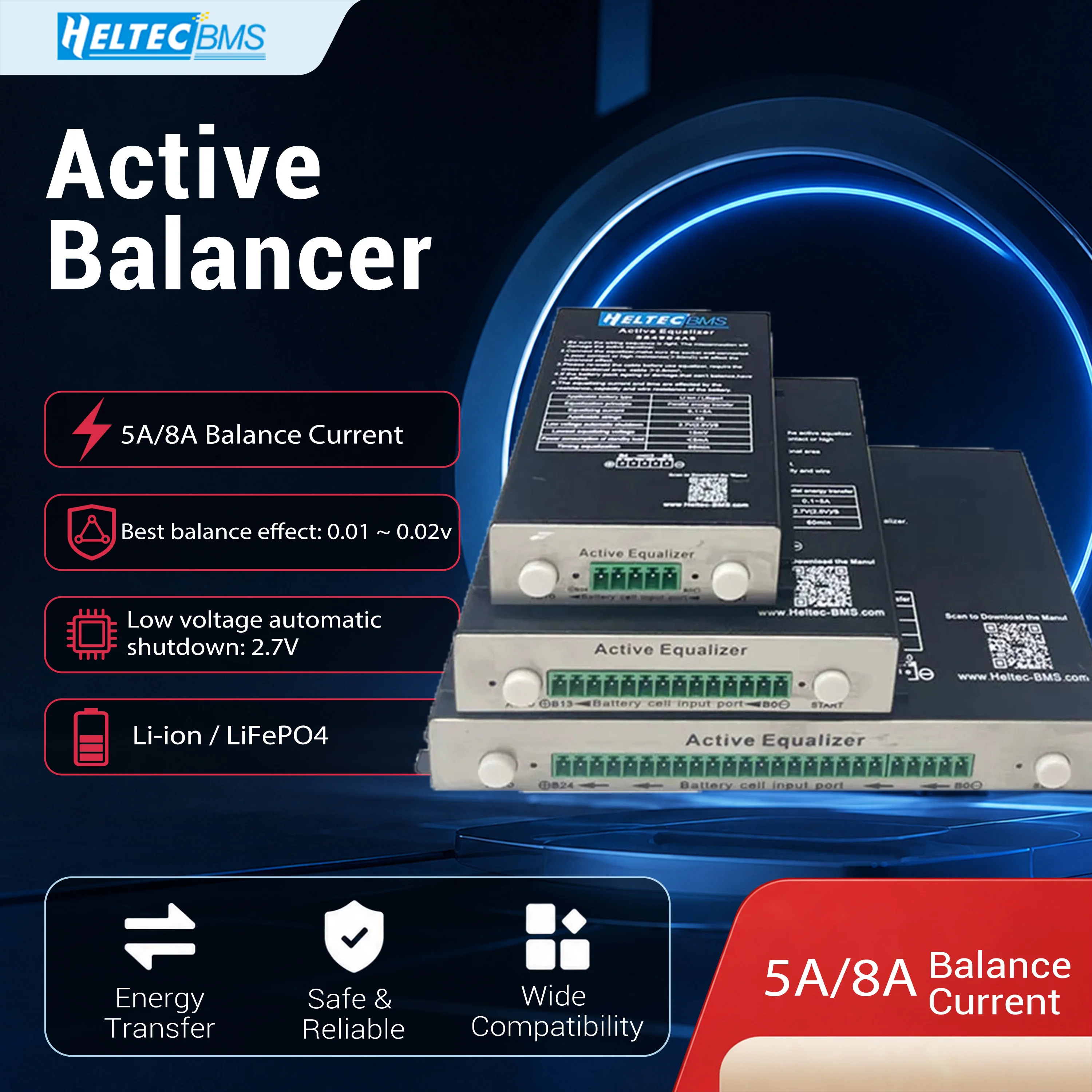 Lifepo4 Battery Pack - 5A 8A Aktiver Balancer für Li-Ion