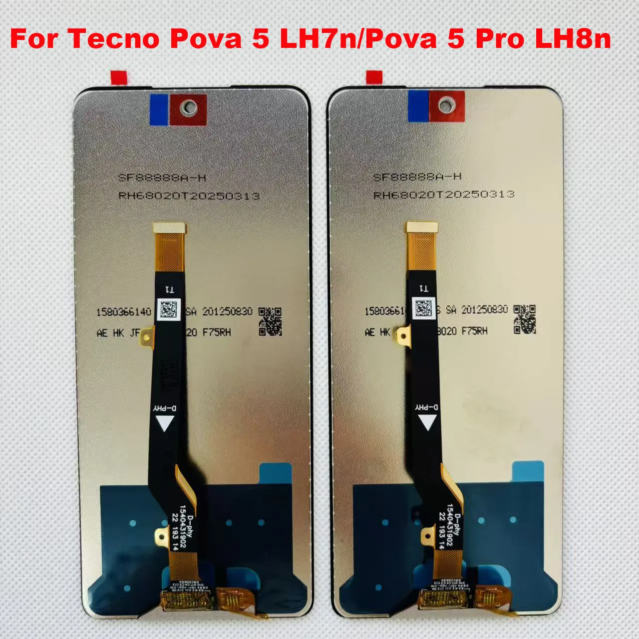 6.78 "AAA + Voor Tecno Pova 5 LH7n Display Touch Screen Digitizer Panel Assembly Voor Pova 5 Pro LH8n Display met Frame