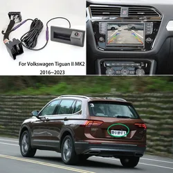 Canbus Dynamic Trajectory Reverse Camera For VW Tiguan II 2016 2017 2018 2019 2020 2021 2022 2023 Backup Work With MIB2 STD Unit